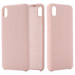 Solid Color Liquid Silicone Dropproof Protective Case for Xiaomi Redmi 7A(Pink)