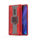 Iron Warrior Shockproof PC + TPU Protective Case with Magnetic Ring Holder for Xiaomi Redmi K20 / 9T(Red)