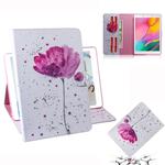 3D Colored Drawing Horizontal Flip Leather Case with Holder & Card Slot & Wallet For Galaxy Tab A 8.0 (2019) / T290 / T295(Purple Orchid)