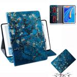 3D Colored Drawing Horizontal Flip Leather Case with Holder & Card Slot & Wallet For Huawei MediaPad M6 10.8(Apricot Flower)