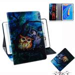 3D Colored Drawing Horizontal Flip Leather Case with Holder & Card Slot & Wallet For Huawei MediaPad M6 10.8(Oil Painting Owl)