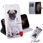 For iPhone 11 Pro Max 3D Colored Drawing Horizontal Flip Leather Case, with Holder & Card Slot & Wallet (Pug)