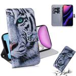 For iPhone 11 3D Colored Drawing Horizontal Flip Leather Case, with Holder & Card Slot & Wallet (Tiger)