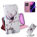 For iPhone 11 3D Colored Drawing Horizontal Flip Leather Case, with Holder & Card Slot & Wallet (Magnolia)