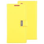 GOOSPERY RICH DIARY  PU + TPU Crazy Horse Texture Horizontal Flip Leather Case with Card Slots & Wallet for Galaxy Note 10+(Yellow)