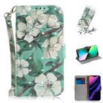 For iPhone 11 Pro Max 3D Colored Drawing Horizontal Flip Leather Case, with Holder & Card Slot & Wallet (Watercolor Flower)
