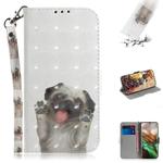 3D Colored Drawing Horizontal Flip Leather Case, with Holder & Card Slot & Wallet For Galaxy Note 10(Pug)