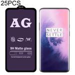 25 PCS AG Matte Anti Blue Light Full Cover Tempered Glass Film For OnePlus 7
