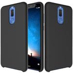 Solid Color Liquid Silicone Dropproof Protective Case for Huawei Mate 10 Lite(Black)