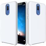 Solid Color Liquid Silicone Dropproof Protective Case for Huawei Mate 10 Lite(White)
