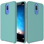 Solid Color Liquid Silicone Dropproof Protective Case for Huawei Mate 10 Lite(Blue)