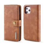 For iPhone 11 Pro DG.MING Crazy Horse Texture Flip Detachable Magnetic Leather Case with Holder & Card Slots & Wallet (Brown)