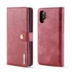 DG.MING Crazy Horse Texture Flip Detachable Magnetic Leather Case with Holder & Card Slots & Wallet for Samsung Galaxy Note 10+(Red)