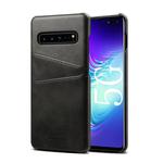 Suteni Calf Texture Back Cover Protective Case with Card Slots for Galaxy S10 5G(Black)