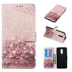 Colored Drawing Marble Pattern Horizontal Flip PU Leather Case with Holder & Card Slots & Wallet For LG Stylo 5(Rose Gold)