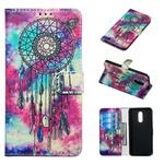 Colored Drawing Marble Pattern Horizontal Flip PU Leather Case with Holder & Card Slots & Wallet For LG Stylo 5(Butterfly Wind Chimes)