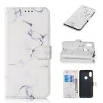 Colored Drawing Marble Pattern Horizontal Flip PU Leather Case with Holder & Card Slots & Wallet For Xiaomi Redmi Note 6 Pro(White)