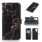 Colored Drawing Marble Pattern Horizontal Flip PU Leather Case with Holder & Card Slots & Wallet For Huawei P30 Pro(Black Gold)