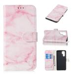 Colored Drawing Marble Pattern Horizontal Flip PU Leather Case with Holder & Card Slots & Wallet For Huawei P30 Pro(Pink)