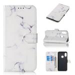 Colored Drawing Marble Pattern Horizontal Flip PU Leather Case with Holder & Card Slots & Wallet For Xiaomi Redmi 6 Pro / Mi A2 Lite(White)