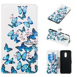 Colored Drawing Marble Pattern Horizontal Flip PU Leather Case with Holder & Card Slots & Wallet For OnePlus 7(Little Butterflies)