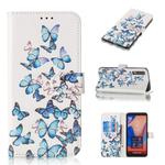 Colored Drawing Marble Pattern Horizontal Flip PU Leather Case with Holder & Card Slots & Wallet For Galaxy A7 (2018)(Little Butterflies)