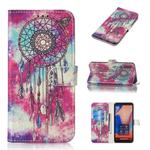 Colored Drawing Marble Pattern Horizontal Flip PU Leather Case with Holder & Card Slots & Wallet For Galaxy A7 (2018)(Butterfly Wind Chimes)