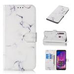 Colored Drawing Marble Pattern Horizontal Flip PU Leather Case with Holder & Card Slots & Wallet For Galaxy A9 (2018)(White)