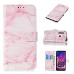 Colored Drawing Marble Pattern Horizontal Flip PU Leather Case with Holder & Card Slots & Wallet For Galaxy A9 (2018)(Pink Green)