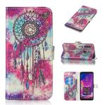 Colored Drawing Marble Pattern Horizontal Flip PU Leather Case with Holder & Card Slots & Wallet For Galaxy A9 (2018)(Butterfly Wind Chimes)