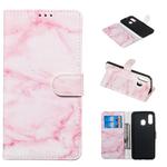 Colored Drawing Marble Pattern Horizontal Flip PU Leather Case with Holder & Card Slots & Wallet For Galaxy A40(Pink)