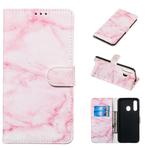 Colored Drawing Marble Pattern Horizontal Flip PU Leather Case with Holder & Card Slots & Wallet For Galaxy A60 / M40(Pink)