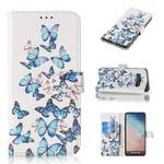 Colored Drawing Marble Pattern Horizontal Flip PU Leather Case with Holder & Card Slots & Wallet For Galaxy S10(Little Butterflies)