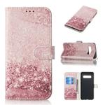 Colored Drawing Marble Pattern Horizontal Flip PU Leather Case with Holder & Card Slots & Wallet For Galaxy S10+(Rose Gold)