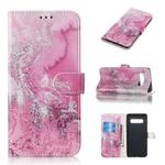 Colored Drawing Marble Pattern Horizontal Flip PU Leather Case with Holder & Card Slots & Wallet For Galaxy S10+(Seawater)