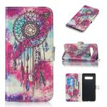 Colored Drawing Marble Pattern Horizontal Flip PU Leather Case with Holder & Card Slots & Wallet For Galaxy S10+(Butterfly Wind Chimes)