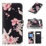 Colored Drawing Marble Pattern Horizontal Flip PU Leather Case with Holder & Card Slots & Wallet For Galaxy S10+(Azalea)