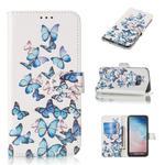 Colored Drawing Marble Pattern Horizontal Flip PU Leather Case with Holder & Card Slots & Wallet For Galaxy S10e(Little Butterflies)