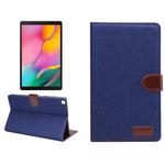 Dibase Denim Texture Horizontal Flip PC + PU Leather Case with Holder & Card Slots & Sleep / Wake-up Function For Galaxy Tab A 8.0 inch (2019) / T290 / T295(Dark Blue)