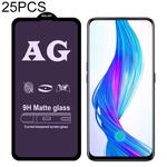 25 PCS AG Matte Anti Blue Light Full Cover Tempered Glass For OPPO Realme 3 Pro