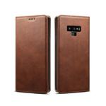 Suteni Calf Texture Horizontal Flip Leather Case with Holder & Card Slots & Wallet for Galaxy Note 9(Brown)
