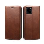 Suteni Calf Texture Horizontal Flip Leather Case with Holder & Card Slots & Wallet for iPhone 11 Pro Max(Brown)