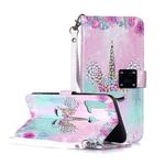 Magic 3D Bright Coloured Drawing Pattern Horizontal Flip PU Leather Case with Holder & Card Slots & Wallet & Photo Frame for Huawei P20 Lite(Unicorn Horns)