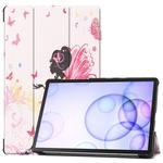 Colored Drawing Horizontal Flip Leather Case with Three-folding Holder & Sleep / Wake-up Function for Galaxy Tab S6 T860 / T865(Elf Girl)