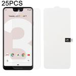 25 PCS Soft Hydrogel Film Full Cover Front Protector with Alcohol Cotton + Scratch Card for Google Pixel 3 XL