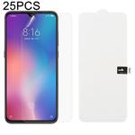 25 PCS Soft Hydrogel Film Full Cover Front Protector with Alcohol Cotton + Scratch Card for Xiaomi Mi 9