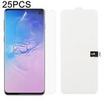 25 PCS Soft Hydrogel Film Full Cover Front Protector with Alcohol Cotton + Scratch Card for Galaxy S10