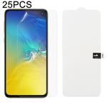 25 PCS Soft Hydrogel Film Full Cover Front Protector with Alcohol Cotton + Scratch Card for Galaxy S10 E
