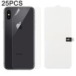 25 PCS Soft Hydrogel Film Full Cover Back Protector with Alcohol Cotton + Scratch Card for iPhone X