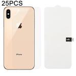 25 PCS Soft Hydrogel Film Full Cover Back Protector with Alcohol Cotton + Scratch Card for iPhone XS Max